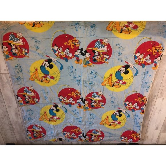 Vintage Disney Mickey Mouse Sleeping Bag ~ Golfing ~ Donald Duck Pluto Nephews - Picture 2 of 10